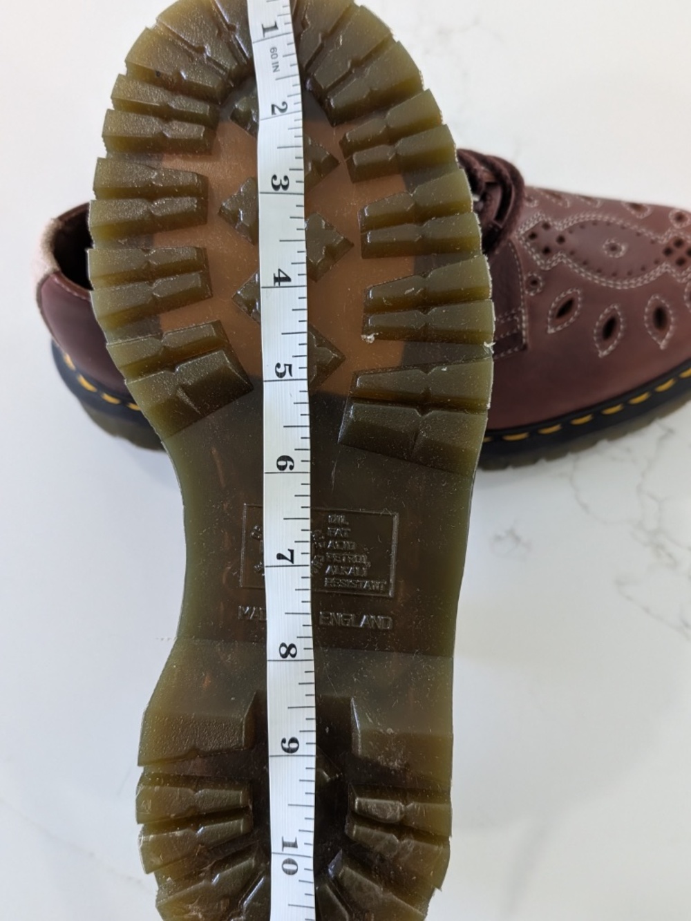 Dr. Martens 1461 Made in England Desert Oasis Suede Oxford Cutout Brown UK 7 - Picture 13 of 15